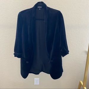 Express Black velvet blazer